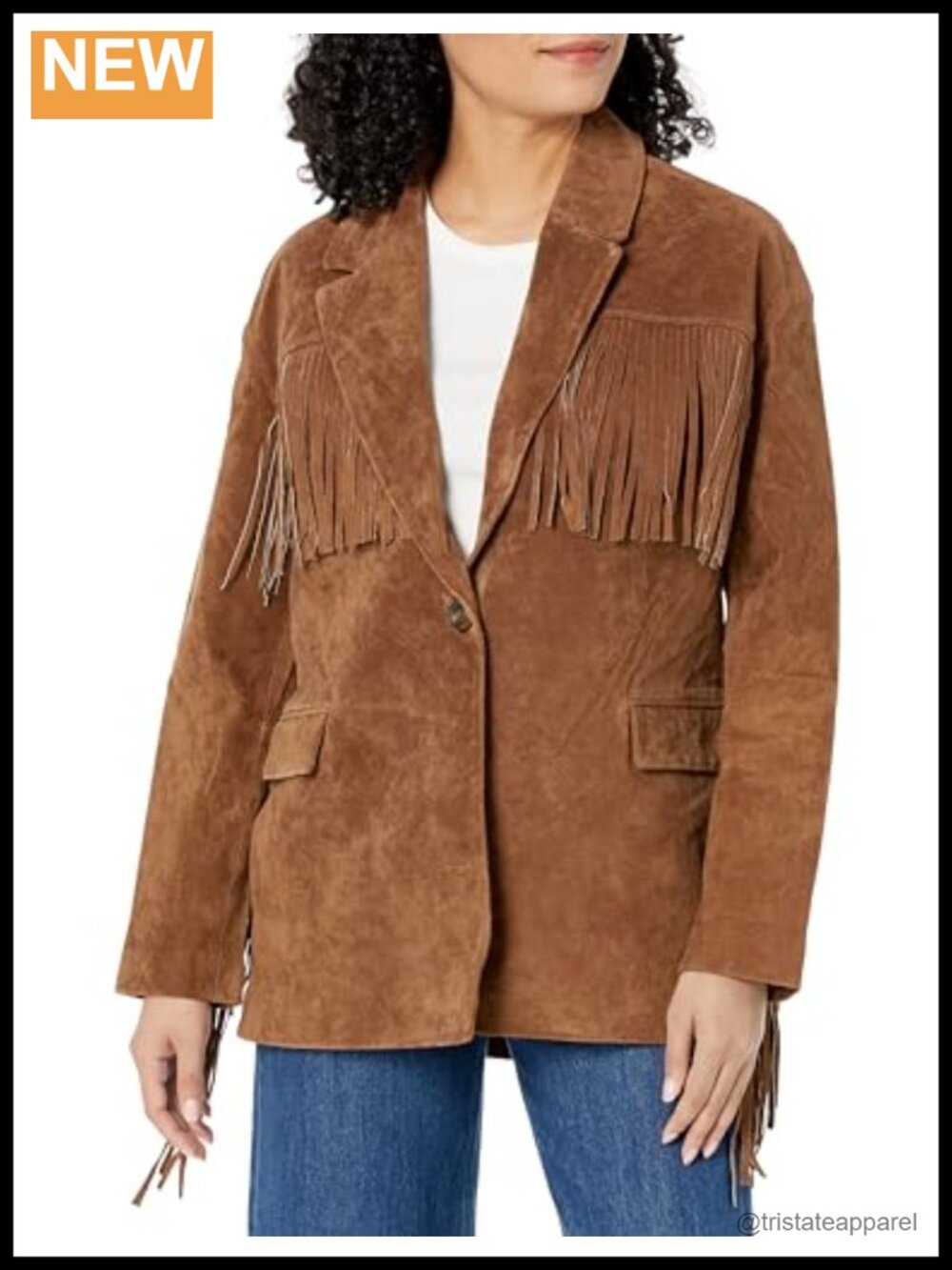 Faux Leather Suede Coat Women's Long Sleeve Notch Collar Jacket